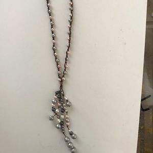 Pearl Lariat Style Necklace